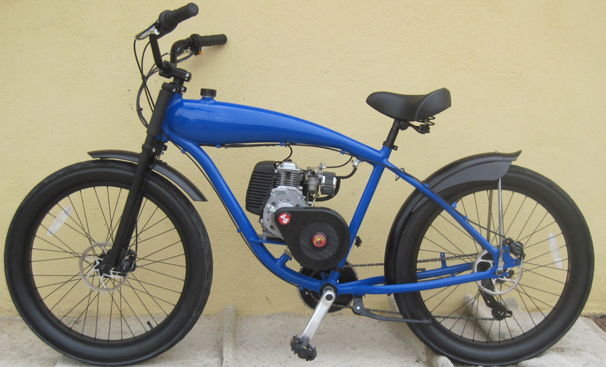 powder coated old fashioned bicycle
