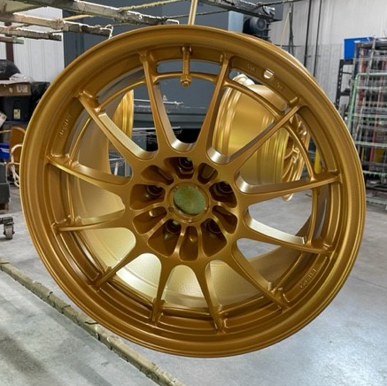 powder coated wheel gold