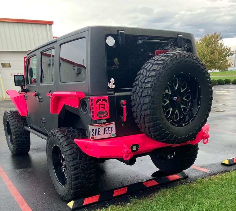 Jeep Wrangler — Neon Pink & Black