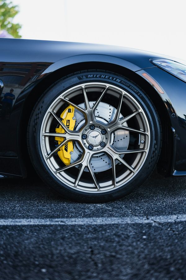 powder coated wheel and caliper