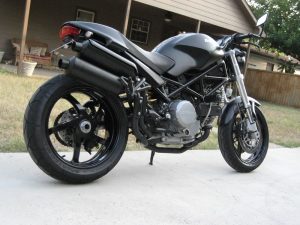 Black matte and gloss motorcycle