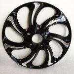 High gloss powder coated black wheel