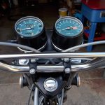 powder coated bike handle bar view
