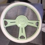 Wheel trim Powder coated white